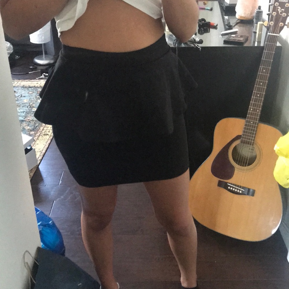 Black skirt with flare at top